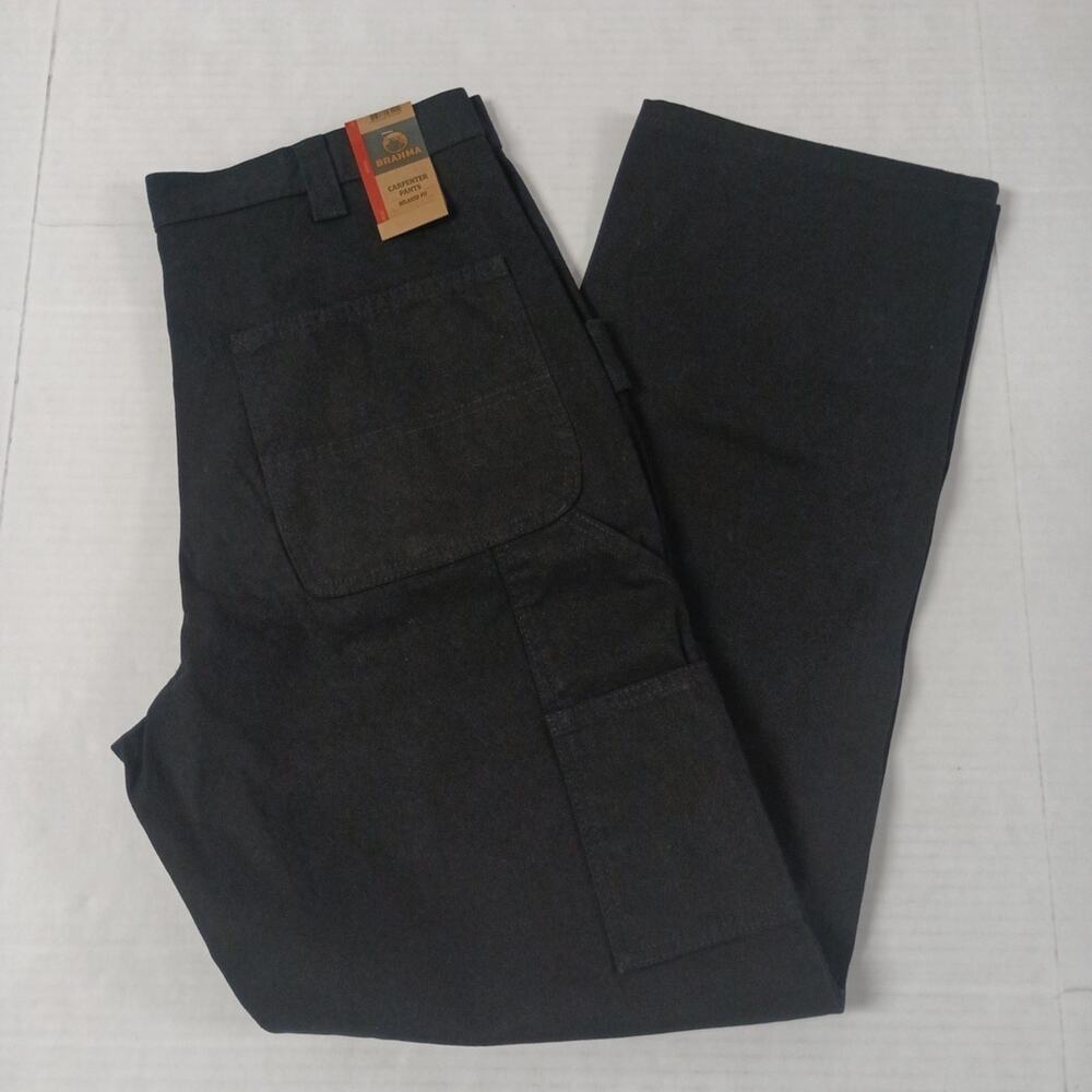 Brahma Work‎ Carpenter Pants Men Size 32x32 Black Relaxed Fit
